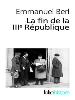 cover image of La fin de la IIIe République